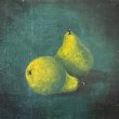 Zátiší s hruškami, olej na plátně, 35,5 × 33,5 cm, 2022, 4000 Kč