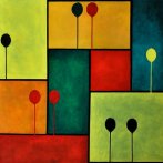 Zahrady, olej na plátně, 135 × 125 cm, 2015, prodáno