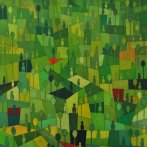 Zahrady, olej na plátně, 120 × 130 cm, 2016