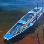 Pramice, olej na kartonu, 33 × 24 cm, 2008