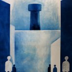 Zahrada za městem, olej na plátně, 95 × 105 cm, 2019
