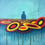 Louka, olej na plátně, 380 × 405 mm, 2020 – prodáno
