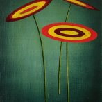 Kytky, 250 × 400 mm, olej na plátně, 2020
