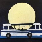Autobus, 350 × 303 mm, olej na plátně, 2020 – prodáno