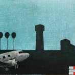 Letiště, 715 × 305 mm, olej na plátně, 2020
