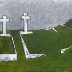 Zahrada, 60 × 50 cm, olej na plátně, 2019