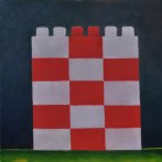 Komín na letišti, olej na plátně, 40 × 40 cm, 2011